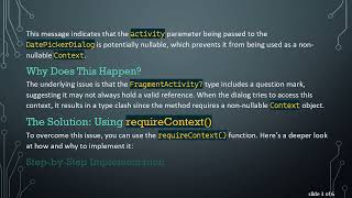 Resolving DatePickerDialog Context Issues in Android Development
