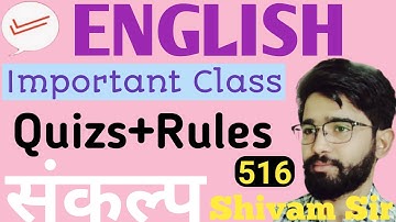 UP TET 2021 Preparation |English|  By Shivam Sir