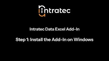Install the Add-In on Windows | Intratec Data Excel Add-In - Step 1