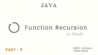 FUNCTION RECURSION ~ PART - 9