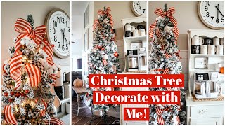 Christmas Tree Decorate with Me | Ribbon on Christmas Tree