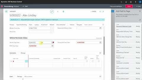 How to add and remove columns to lists and documents in Business Central (BC16) Garage Hive