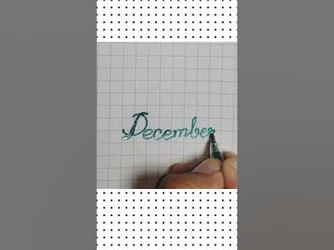 how to write december in cursive writng#fancy writing - YouTube