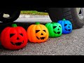 Crushing Crunchy Soft Things By Car EXPERIMENT HALLOWEEN PUMPKINS Vs CAR Vs FOOD