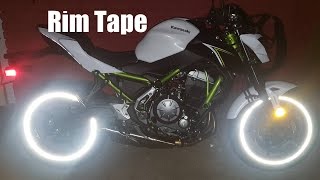 How To Put On High Intensity Rim Tape | 2017 Kawasaki Z650