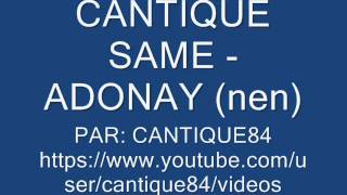 CANTIQUE SAME - ADONAY chords