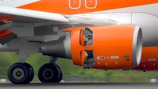 Plane landing in Slow motion