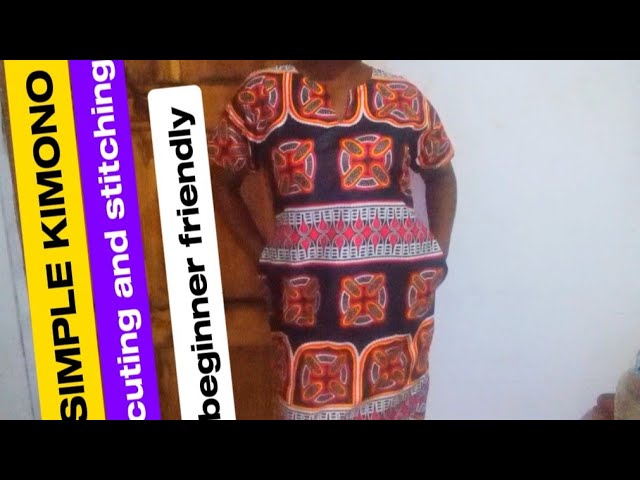 HOW to Cut and Sew a Simple KIMONO DRESS/ beginner friendly