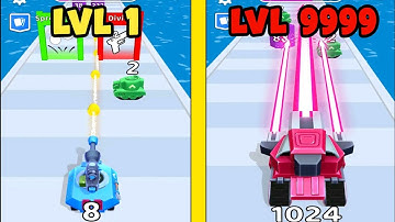 Merge Tank Run - All Levels Gameplay Walkthrough iOS, Android (Levels 1-9999)|| B8 Gamer