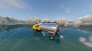 Kereta vs Tasik: 500 mph di atas Air | BeamNG Drive screenshot 2