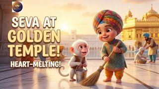 Little Souls Doing Seva | Kids & White Monkey | Calm Waheguru Simran screenshot 4