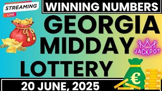 Georgia Midday Lottery Results Today For 20 June 2025 - GA Cash 3 - Cash 4 - Gerogia Five