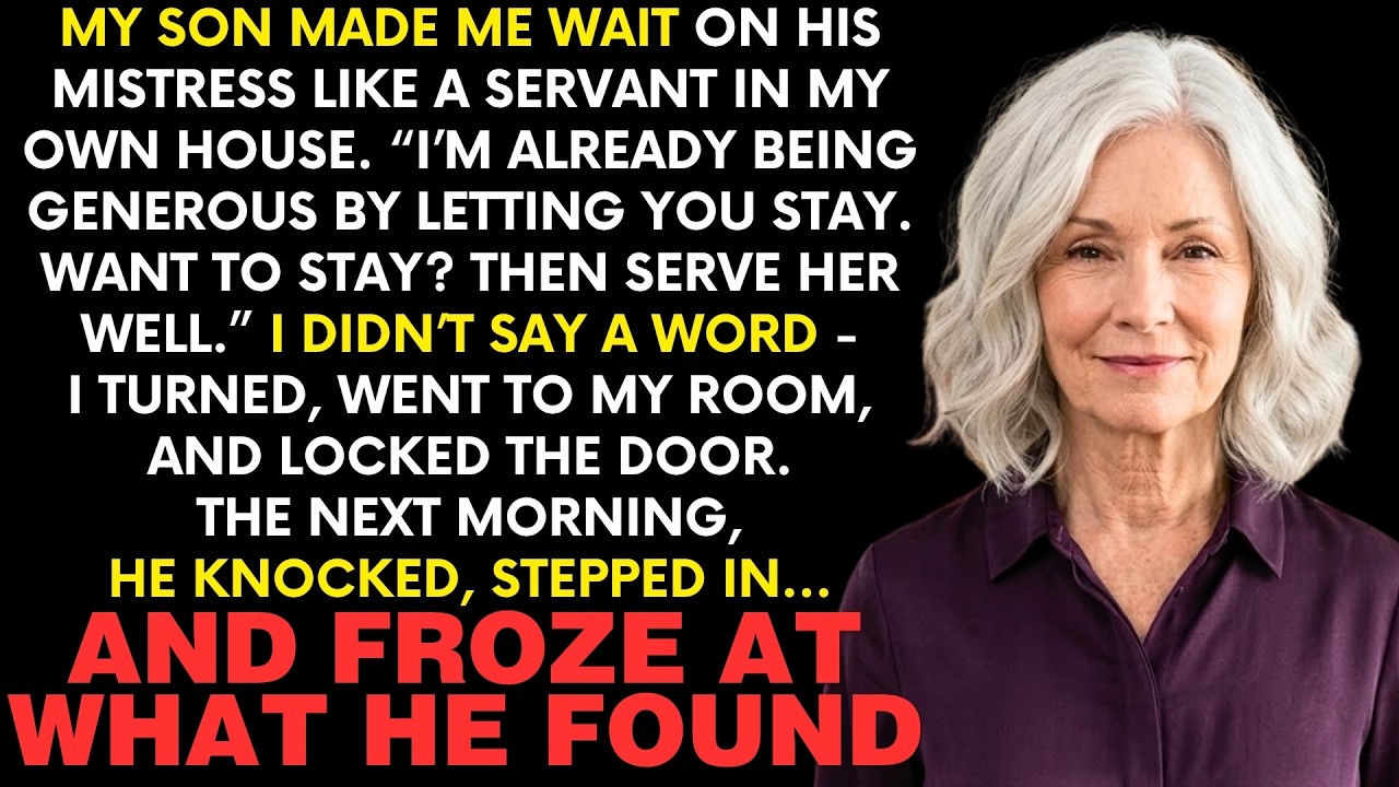 I was standing in my own kitchen, stirring chicken and dumplings, when my son Conrad leaned against the counter and told me I had to start serving his girlfriend—or get out of the house I had paid...