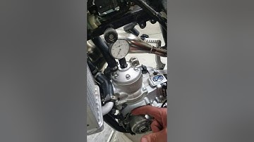 Checking timing with a dial indicator on a two stroke