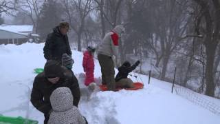 Blizzard 2016 - sledding