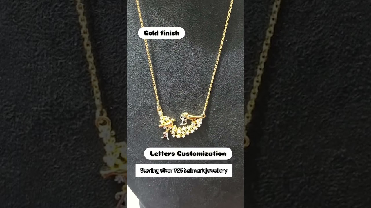 Customising the letters/alphabets in gold and Rose gold finish 925sterling silver hallmark jewellery