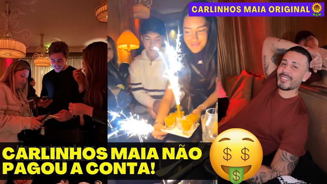PAQUEROU CARLINHOS MAIA | VEJA QUANTO FOI O VALOR DA CONTA E QUEM PAGOU! 😲😲 | CARLINHOS MAIA 🌻