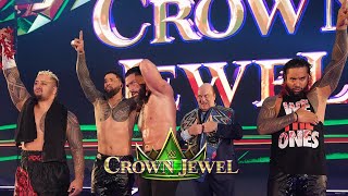 Roman Reigns Winning Pyros at WWE Crown Jewel 2022 (Live) #wwe #crownjewel #wwecrownjewel