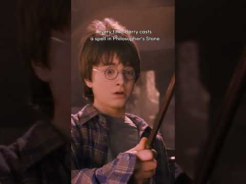 Every time Harry casts a spell in Philosopher's Stone #HarryPotter #PhilosophersStone #HarryPotter25