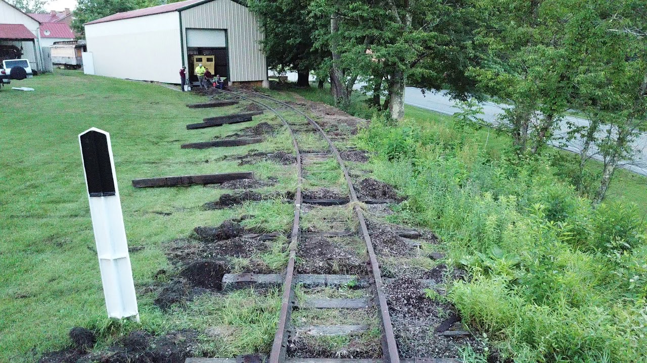 Washington and Waynesburg Railroad Track Work Flyover! YouTube