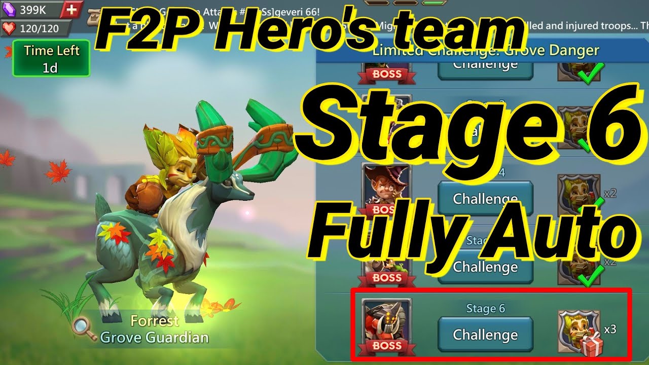 Lords mobile limited challenge grove danger stage 6 full auto