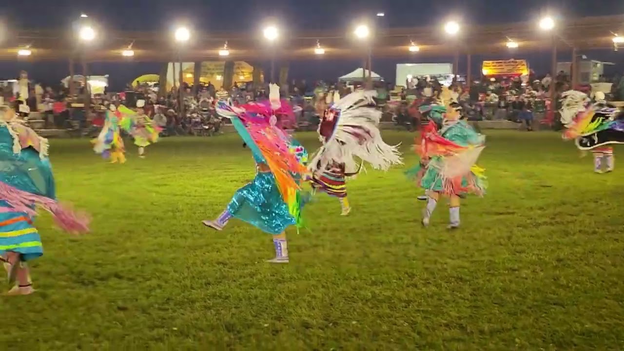 Teen girls fancy shawl @ mandaree powwow 2023 | song #1 & #2