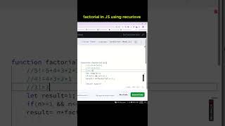 getFactorial in JS using recursive method