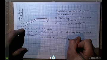 Distance from a velocity time graph - Challenging worked example - A-level Mechanics