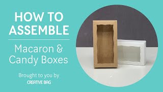 Macaron & Candy Boxes - How To Assemble