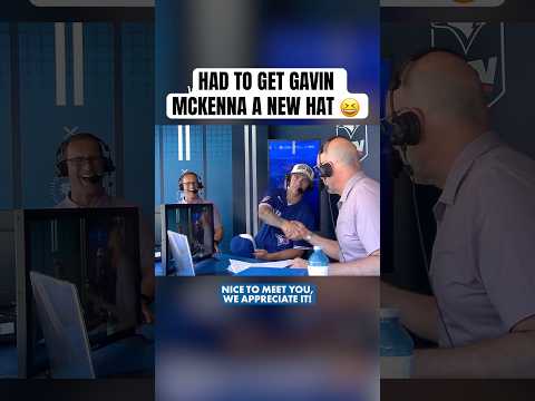We had to fix up Gavin McKenna’s wardrobe 😅🧢 #MLB #Toronto #BlueJays