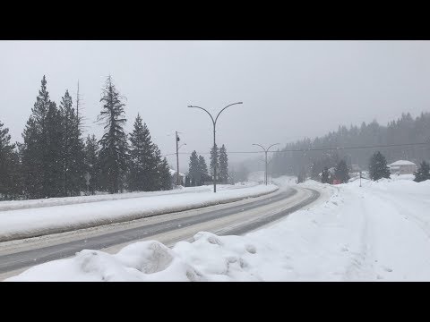 Snow is falling once again in Prince George