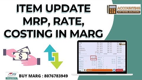 How to Update MRP, Rate, Costing etc in Marg Erp Software Step by Step in Hindi | Buy 8076783949