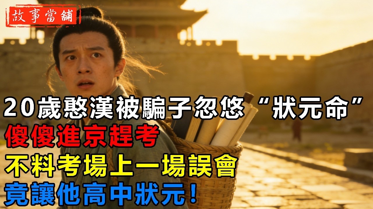 20歲憨漢被騙子忽悠有“狀元命”，傻傻進京趕考，不料考場上一場誤會，竟讓他高中狀元！| 民間故事 | 故事當舖