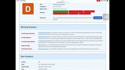 Pengujian web menggunakan tools sederhanana security headers
