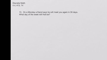 Discrete Math - 4.4, #13, 14