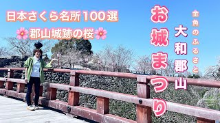 ［大和郡山城跡・お城まつり］金魚の故郷・桜の名所100選にお花見に♬