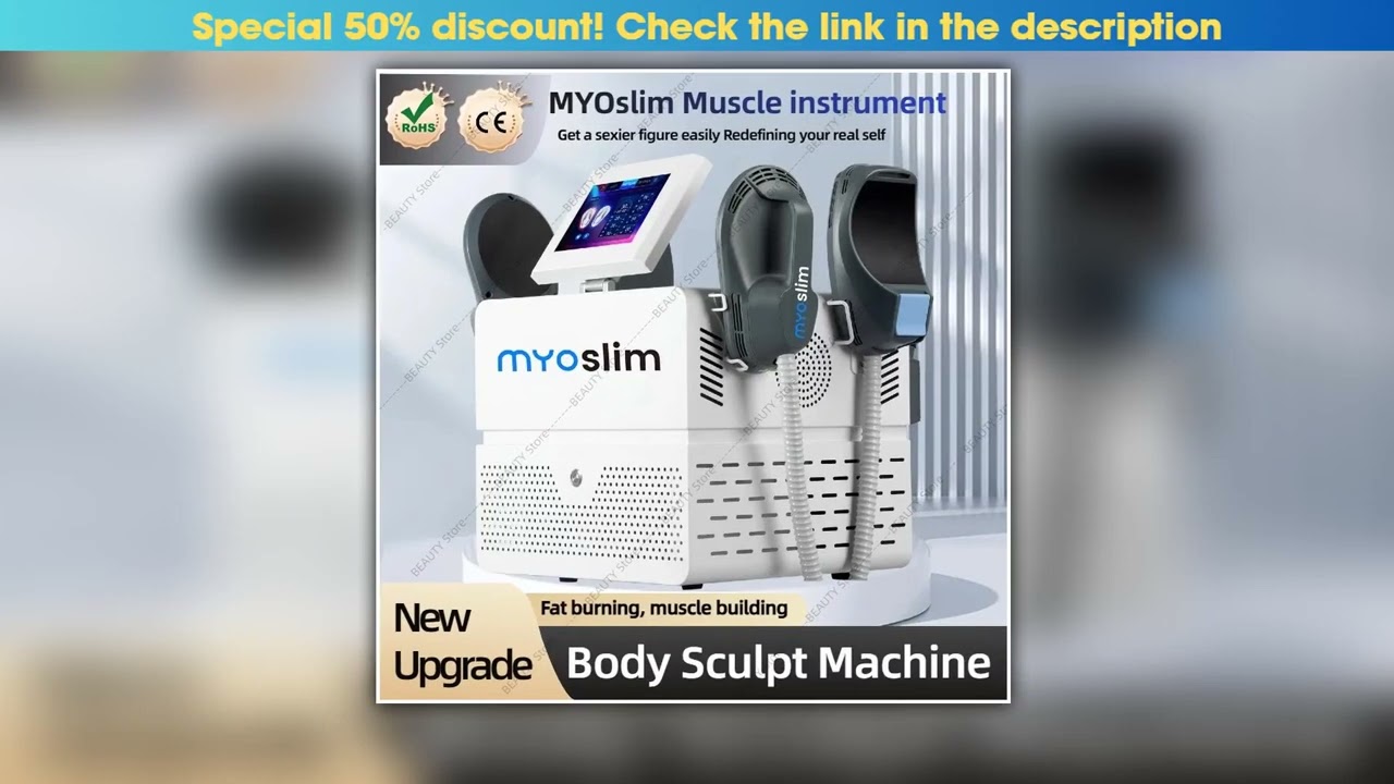 MYoslim Sculpt Machine 15Tesla 6500w EMS RF Fat Slimming Burning Muscle Stimulation Body Sculpting