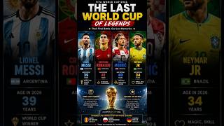 🥺 The Last World Cup of Legends! 🐐 Messi, Ronaldo, Neymar & Modrić | FIFA World Cup 2026 ⚽😭 #Shorts