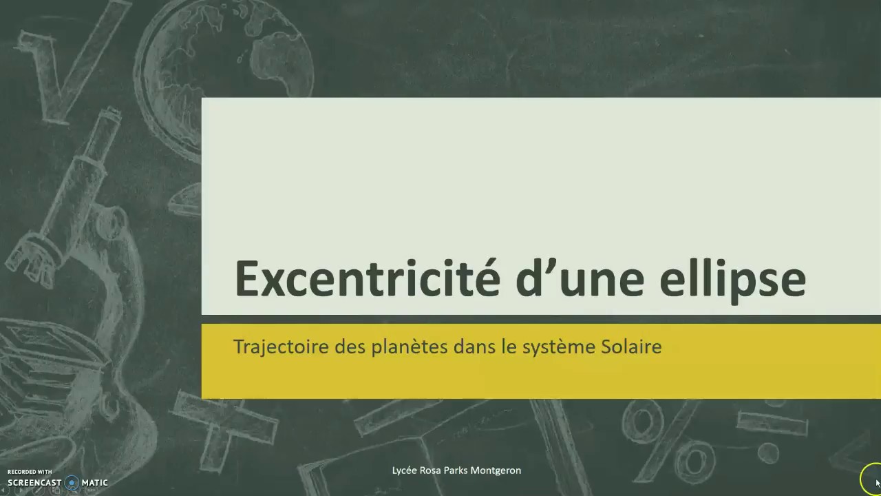 Excentricité ellipse