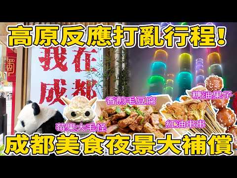 【天府成都】成都自由行｜挑戰黃龍景區大失敗，快到五彩池竟然高反！！回成都狂吃在地小吃，春熙路-王記軍屯鍋盔，杜甫草堂，奎星樓街美食-蛋烘糕，糖油果子，香煎毛豆腐，錦里古街，絕美夜景SKP生機之塔