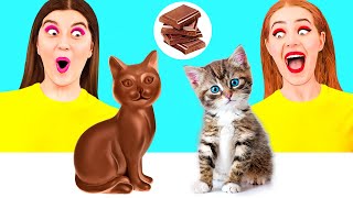 Tantangan Makanan Asli vs Makanan Cokelat oleh TeenChallenge