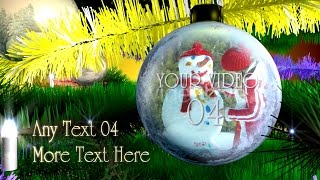 Animated Christmas Card Template - Xmas Tree Fly-around - YOUR VIDEOS!