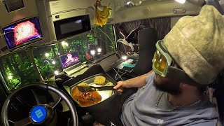 BRAVE TRUCK DRIVER'S LIGHTLY RAINY SIMPLE CAMP NIGHT by Master Truck Driver 42,059 views 3 months ago 26 minutes