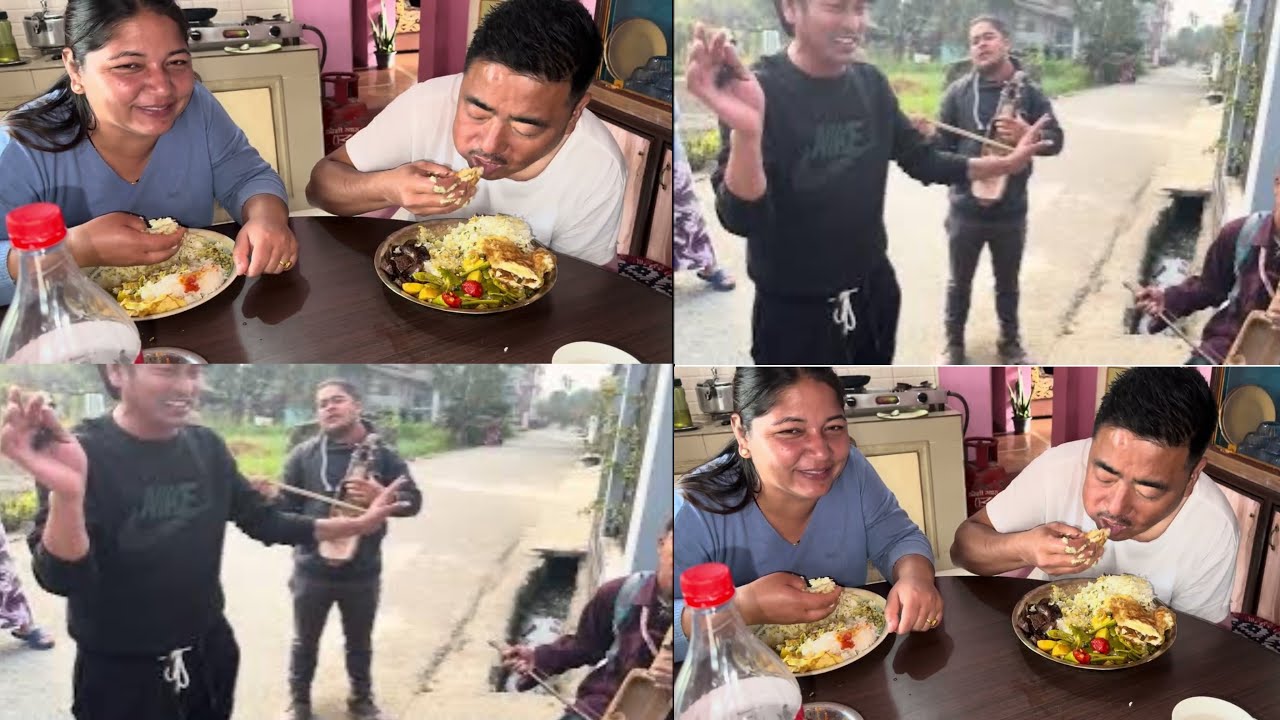 घर अगाडी गाईने दाजुहरू आएपछी लखने दाजुलाई उर्जा मिल्यो। सपरिवार संग बसी मिठो मिठो खनपीन गर्यौ।