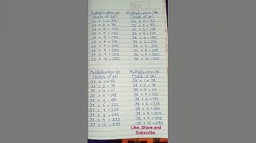 31to 35 table|table of 31,32 ,33,34,35 ,36,37,38 #shorts #viral #trending #video