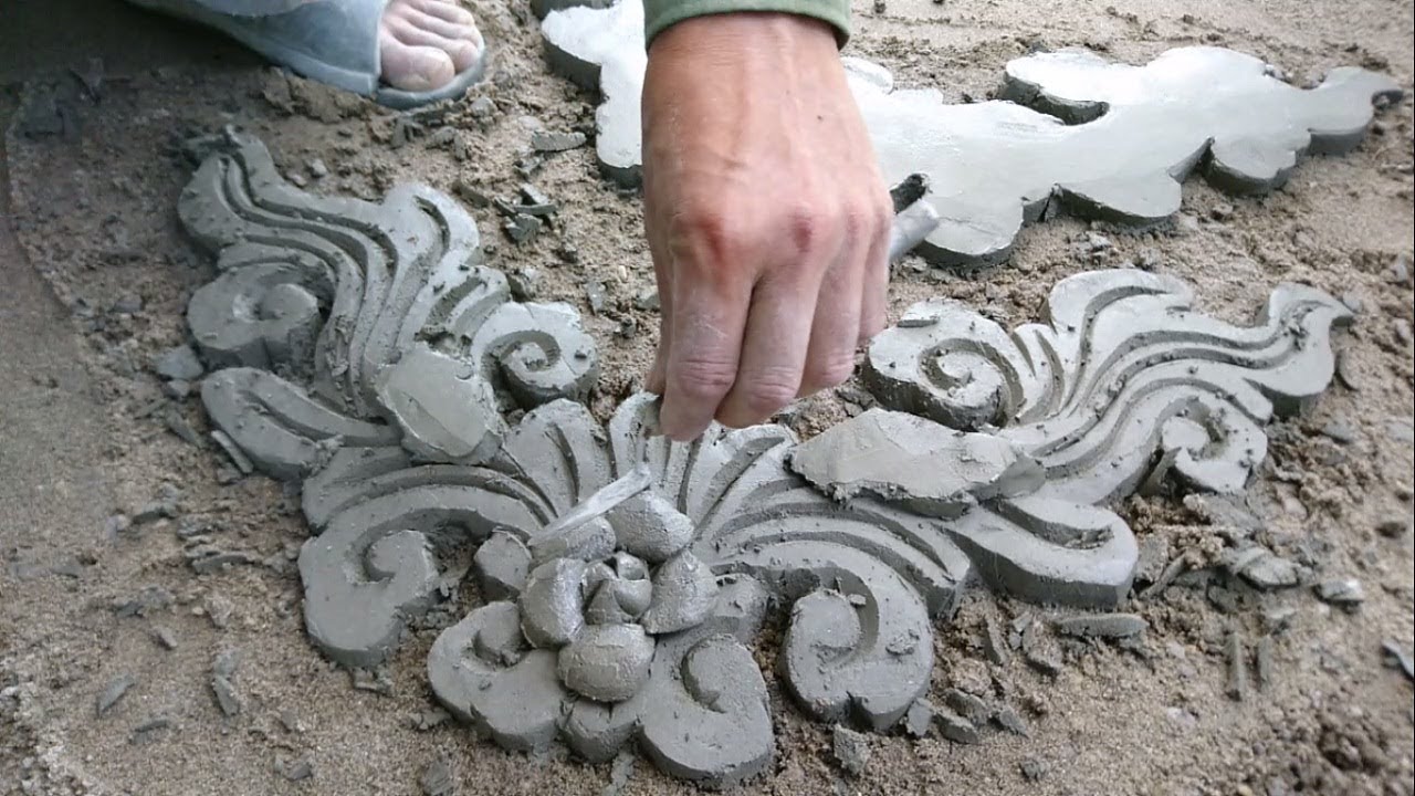 Amazing Concrete Art - How To Making A Concrete Pattern With Sand And