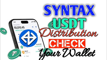 SYNTAX USDT Giveaway DistributionDone ✅ || Check Your Wallet Now || New Update 