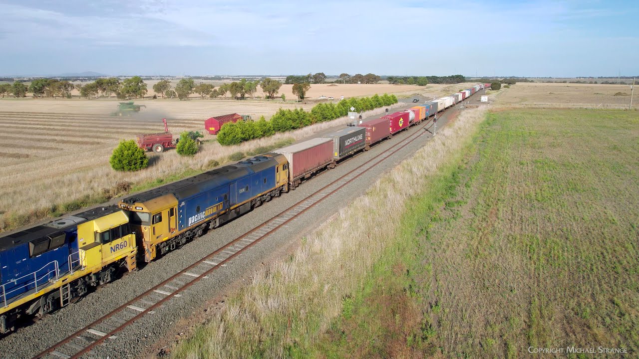 5MA5 Pacific National Container Train With NR73 NR60 G530 (7/12/2023) - PoathTV Australian Railways