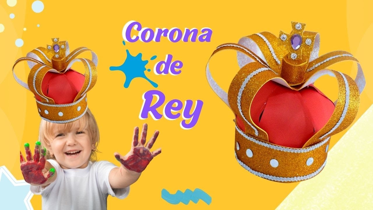 COMO HACER CORONA DE REY PARA NIÑOS👑 HOW TO MAKE A KING'S CROWN