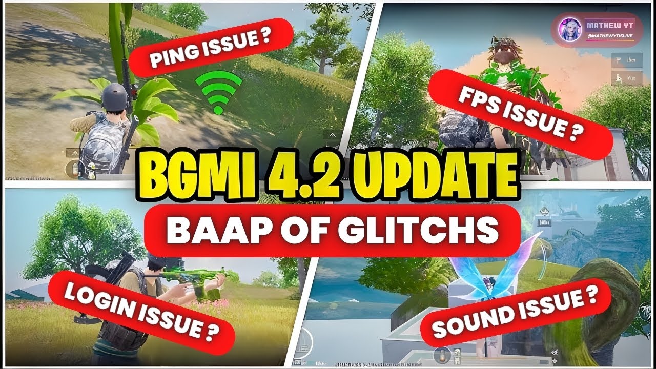 FIX BGMI 4.2 UPDATE GLITCH SOUND ISSUE FPS DROP 120 FPS REMOVED LOGIN ISSUE TWITTER